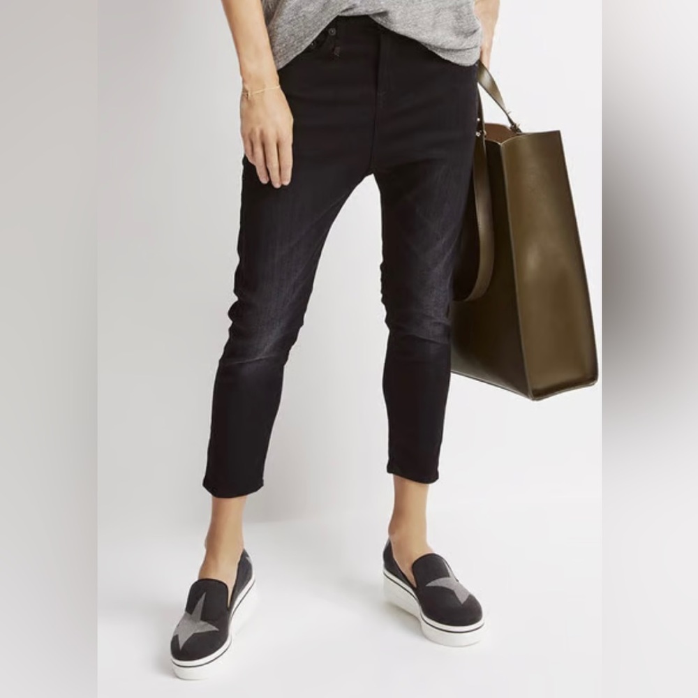R13 Black Cropped Ankle Jeans